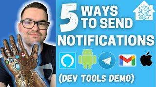 5 WAYS To Send Notifications (Using Home Assistant)