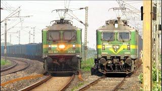 [11 in 1] GREEN HORSE WAG-9 Locomotive Freight Trains at Full Speed! India's Strongest Locomotive!