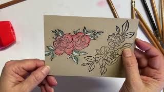 Card Using Chalk Pencils