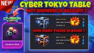 CYBER TOKYO TABLE NOT SHOWING IN ACCOUNT ? || HOW MANY CYBER TOKYO PIECES IN CYBER TOKYO BOXES  8BP