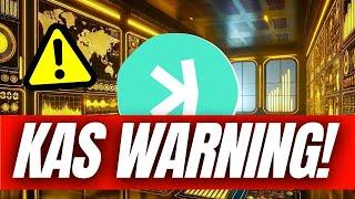 KASPA (KAS) HOLDERS THIS IS THE HARSH TURTH.... | MUST WATCH IF YOU HOLD | KASPA CRYPTO NEWS TODAY