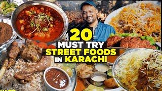 20 Karachi Street Foods You Must Try | Ultimate Nihari, Biryani, Paya, Bun Kabab, Chanay and more