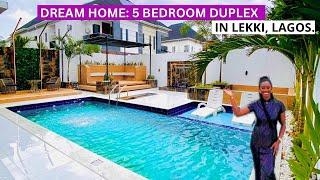 DREAM HOME: Inside Beautiful 5 Bedroom Home in Lekki, Lagos (With Patio, Cinema, Gym & Open Terrace)