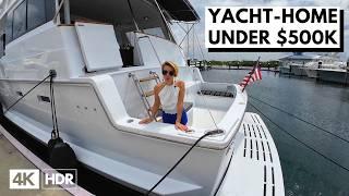 $489K Yacht-Home  1990 VIKING 70 Cockpit Motor Yacht Liveaboard Tour