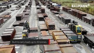 20 tonnes capacity Baumann sideloaders at Meusburger