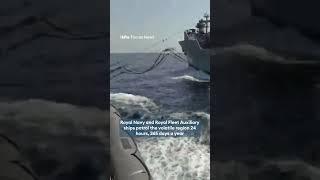 Slick teamwork as ships refuel at sea