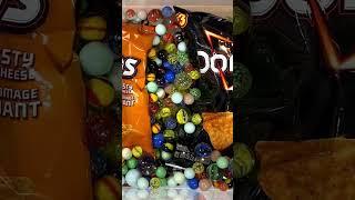 Satisfying Marble ASMR | Can 555 Marbles Open Bags of Doritos? #asmr #marblerun