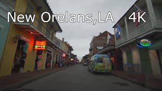 New Orleans, La. 4K - NOLA Relaxing Ride, Driving Downtown / French Quarter