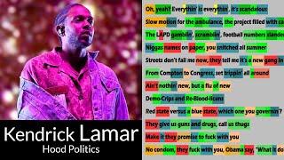 Kendrick Lamar - Hood Politics - Rhyme Check lyric video