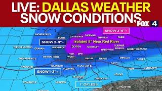 LIVE: Snow in Dallas updates