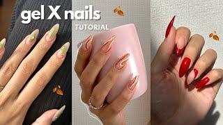 how to do gel x nails like a PRO | fall nails 2023