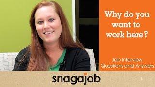 JOB INTERVIEW questions and answers (Part 2): Why do you want to work here?