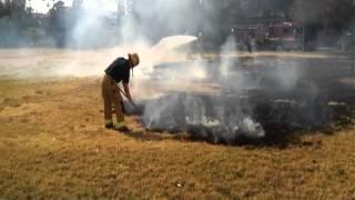 Grass fire next to the Press Enterprise