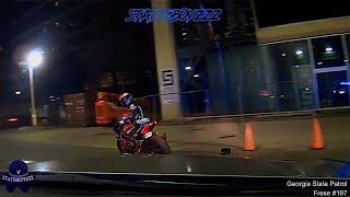 Honda CBR 1000 Dusts Three GSP Troopers | Can't Outrun The Helicopter