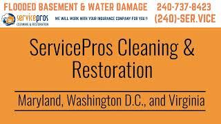 Flooded Basement & Water Damage Germantown, MD  ServicePros Cleaning & Restoration  240-737-8423