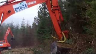 Excavator Mounted Tree Mulcher