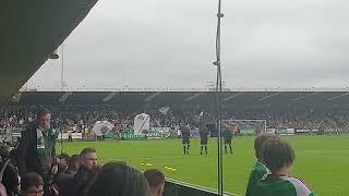 Cork City fans in The Shed warm up for FAI Cup semi final vs St Patrick's Athletic 8/10/2023
