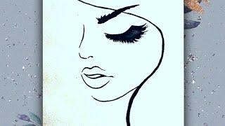 Cute Girl || How to create cute girl drawing || status || Easy girl drawing || Drawing status |short