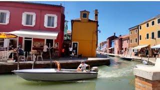 Venice colorful fishermen's village and hand made lace store