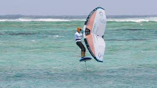 Noob+Wing+Foil = Wingfoiling on Le Morne, Mauritius, September 2024