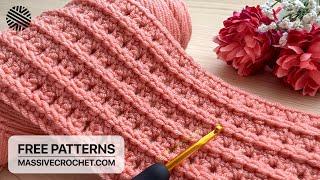 VERY EASY Crochet Pattern for Beginners!️ NEW Crochet Stitch for Baby Blanket, Bag & Scarf