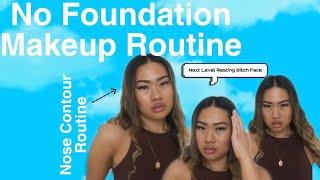 No Foundation Makeup Routine 2020 | Chit Chatty Summer Makeup | Easy Nose Contour