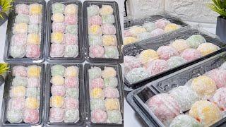 Resep kue mochi ekonomis untuk jualan !! Anti gagal kenyal dan lembut bisa dijual 2000an