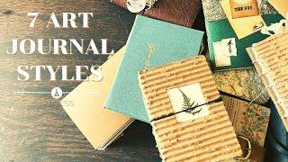 7 Styles of Art Journaling | Detailed Journal Flip Through