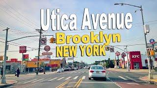 NYC SUMMER Driving Tour 4K - Utica Avenue - BROOKLYN, NEW YORK