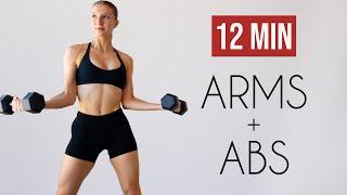 12 MIN STANDING ABS & ARMS (No Repeats, No Crunches, No Planks)