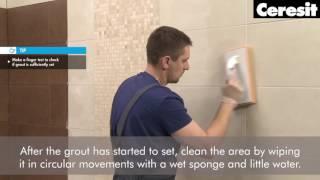 Tiling the bathroom: Grouting