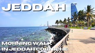 JEDDAH CORNICHE Walking Tour 4K VIDEO  Saudi Arabia | Red Sea | كورنيش جدة