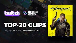 TOP 20 Twitch Clips for first 24h after official release of Cyberpunk 2077