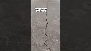Crack in Slab Foundation…