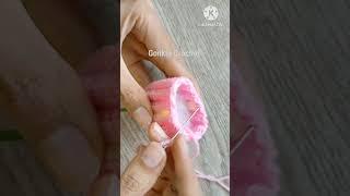 Easy Crochet Tulip Flower Tutorial on YouTube Gonkui Crochet step by step #shorts #crochet