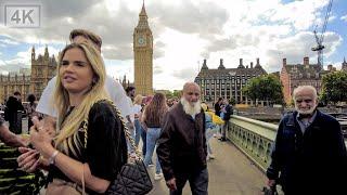 London Walk  Waterloo to Big Ben via South Bank [4K]