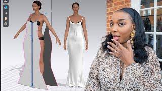 My First Time Designing a Bridal Dress in CLO3D – Watch Me Struggle & Succeed!