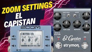 Zoom Ms70cdr El Capistan Settings (Best budget multi effects pedal)