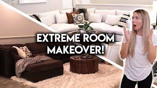 EXTREME ROOM MAKEOVER | LIVING + DINING TRANSFORMATION