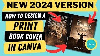 How To Design A PRINT Book Cover In Canva | Step-By-Step Tutorial For Beginners | Amazon KDP