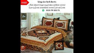 king size bed sheets 1 flat sheet [240×254] cm 2 pillow cover [50×75] cm 1cushion cover [36×36] cm