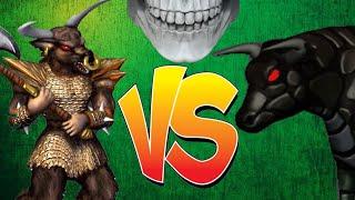 Heroes of Might and Magic III. Minotaur king VS Mighty gorgon