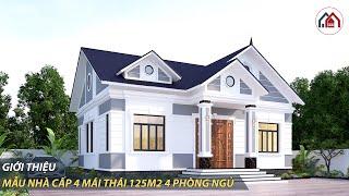 Mẫu nhà cấp 4 mái thái 125m2 phong cách nhẹ nhàng nhưng đầy ấn tượng tại Hải Dương | Kiến trúc 365