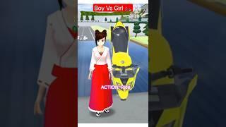 Girl vs Boy Bike driving  // Part 302 #sakura #shorts