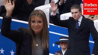 WATCH: Barron Trump And Kai Trump Soak Up Applause At President Trump's Inaugural Parade