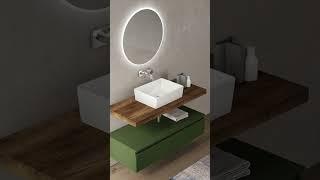 Mobile Bagno NINFA con piano da appoggio per un arredo bagno di design e tendenza Shorts 2022