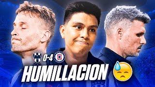 REACCIONANDO AL RAYADOS 0-4 CRUZ AZUL | EXHIBICION MONUMENTAL A RAYADOS | GOLEADA Y RIDICULO