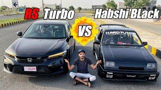 Honda Civic RS TURBO VS HABSHI BLACK  TEAM 4K