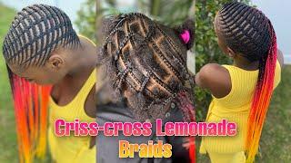 How to: Criss-cross Lemonade Braids | Multi-Color Braids