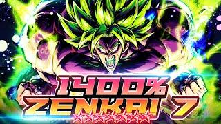 Z7, 1400%, 14* LF FULL POWER BROLY IS A ONE MAN ARMY! SLAUGHTERING TEAMS ALONE | Dragon Ball Legends